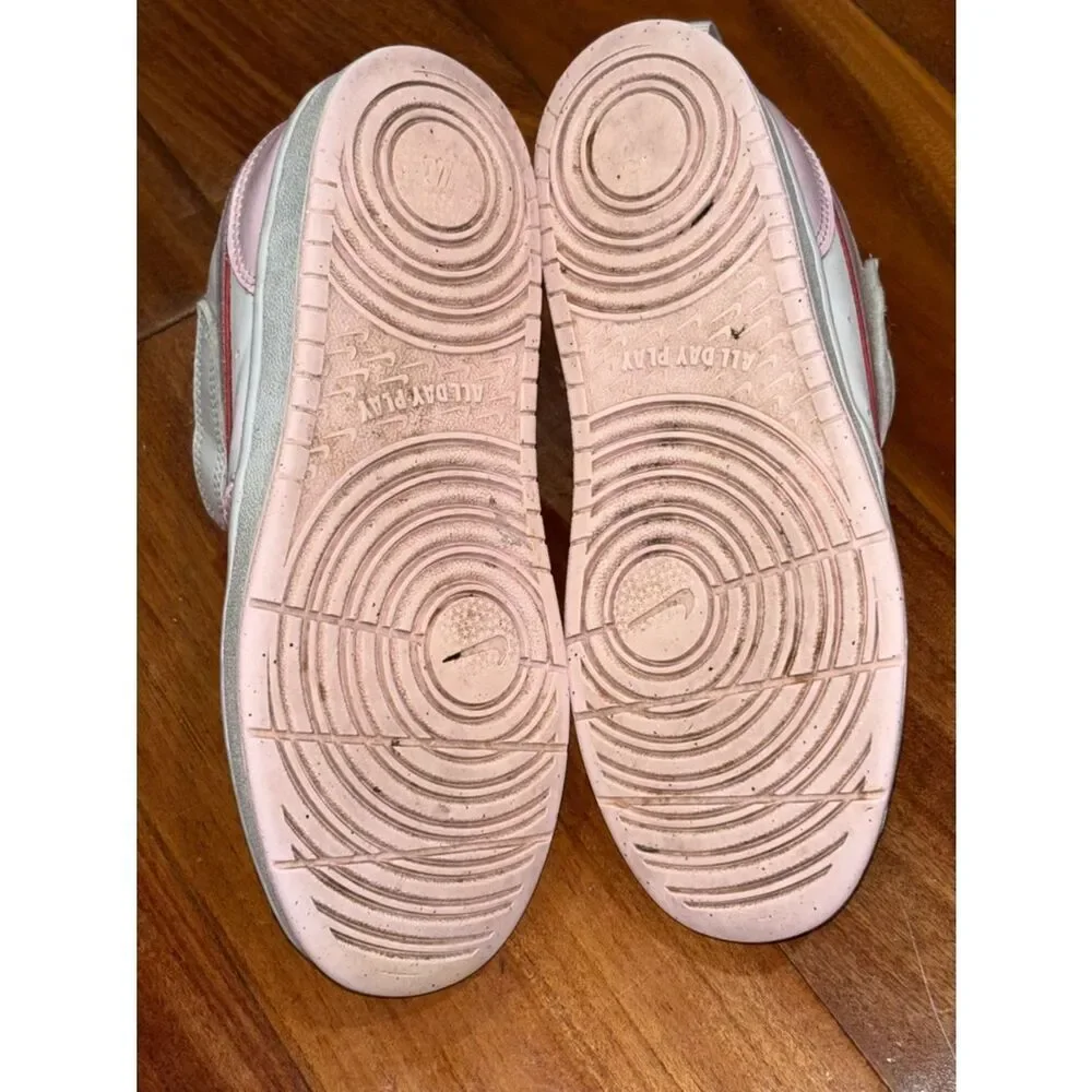 Nike Kids Pink and White Athletic Sneakers Size 3Y
